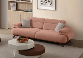 Atelier Del Sofa Bonjo Walnut - Powder Sofá de 3 Plazas
